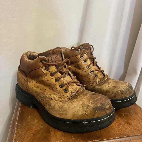 Twisted X Steel Toe EZ Rider Boots Leather Work Chore Barn Equestrian Riding 7 M - Picture 1 of 16